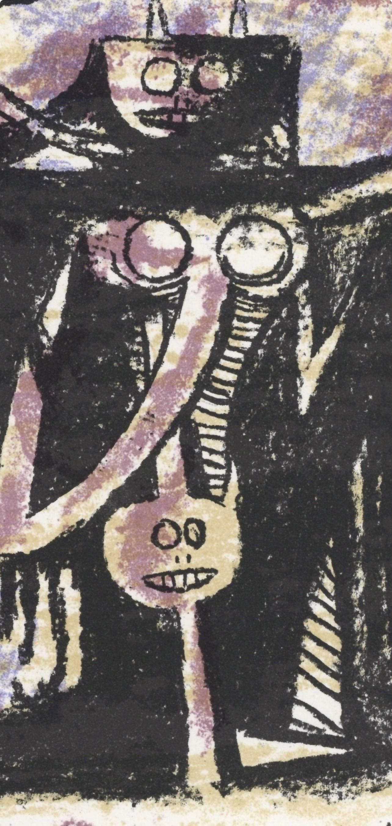 Lam 林飛龍, Composition, XXe Siècle (après) - Surréalisme Print par Wifredo Lam