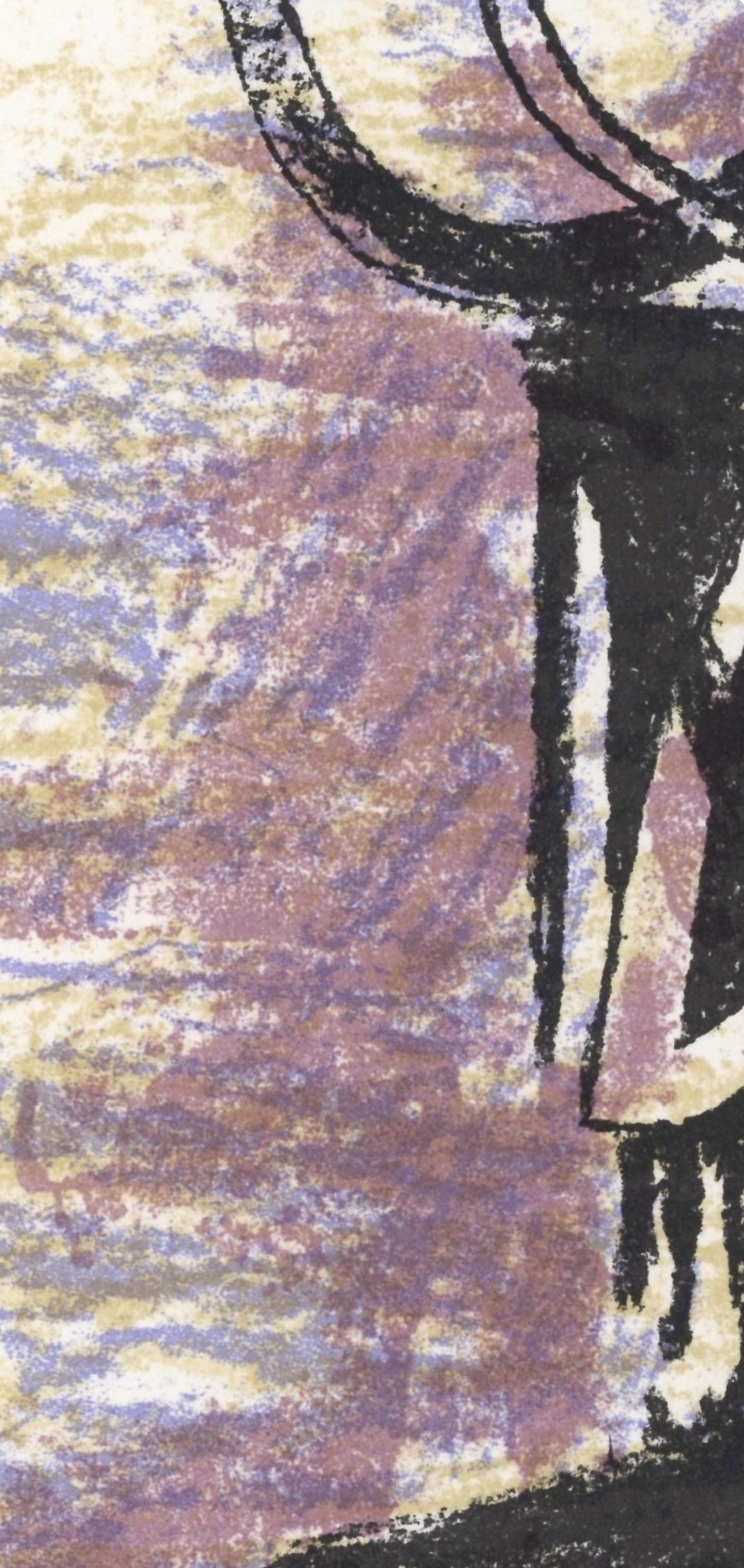 Lam 林飛龍, Composition, XXe Siècle (après) - Beige Figurative Print par Wifredo Lam
