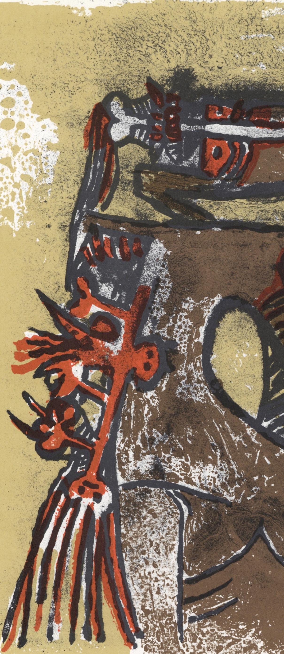 Lam 林飛龍, Double personnages, XXe Siècle (after) - Print by Wifredo Lam