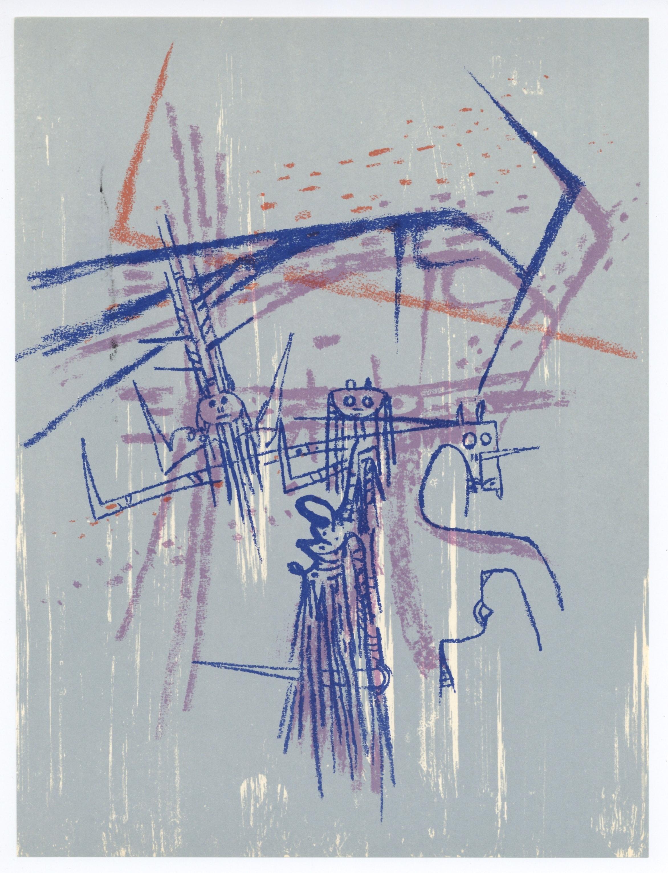Litografía sobre papel vélin. Sin firmar y sin numerar, tal como se publicó. Buen estado. Notas: Del volumen, XXe Siècle, vol. n°21, 1963. Publicado e impreso bajo la dirección de Gualtieri di San Lazzaro, éditeur, París, por la Société