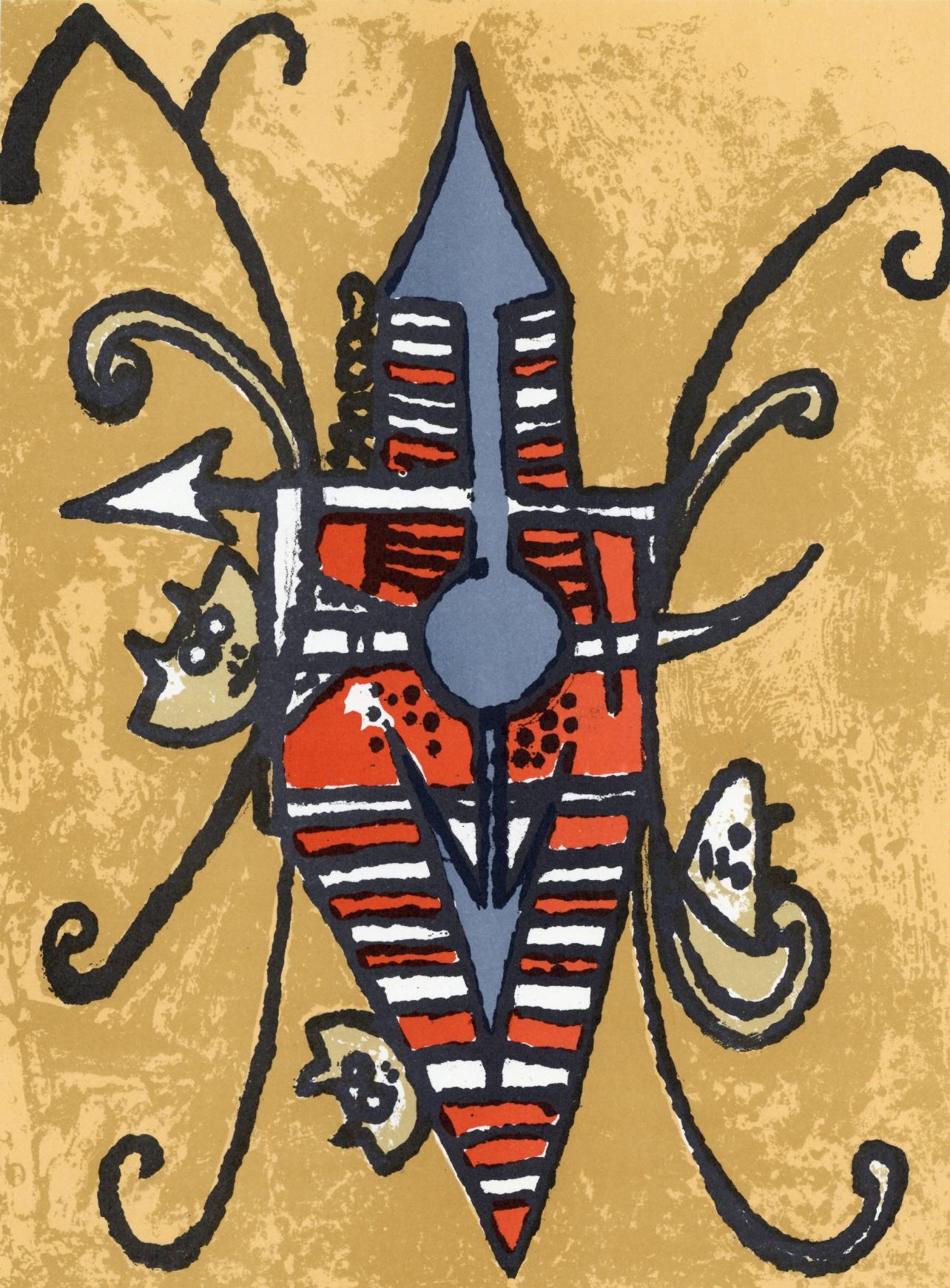 Wifredo Lam Abstract Print - Lam 林飛龍, Oiseau du possible, XXe Siècle (after)