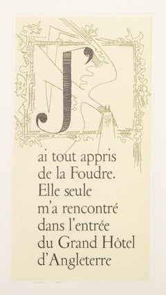 L'Antechambre de La Nature, Art Nouveau Etching by Wifredo Lam