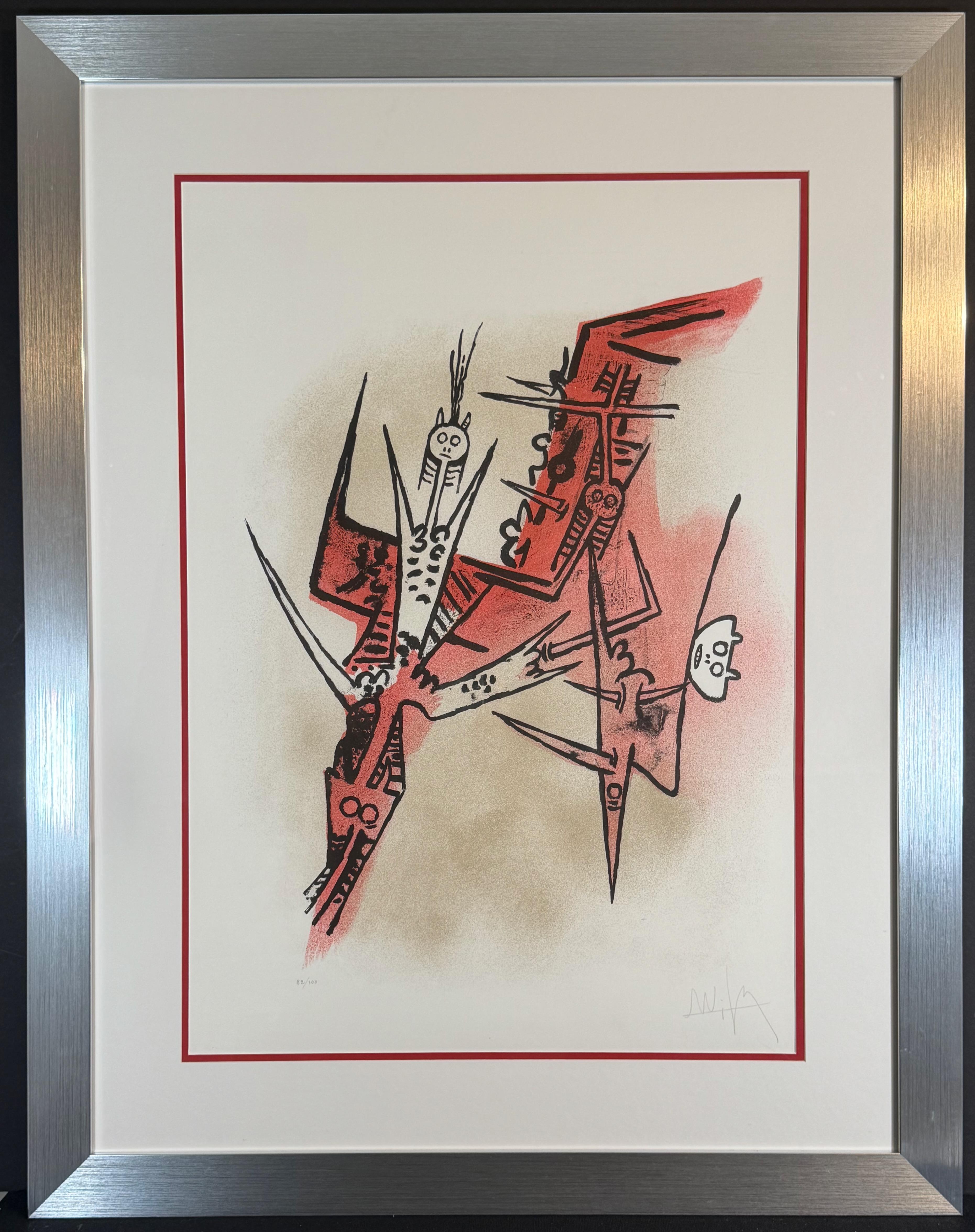 Abstract Print de Wifredo Lam - Le Feu Vert