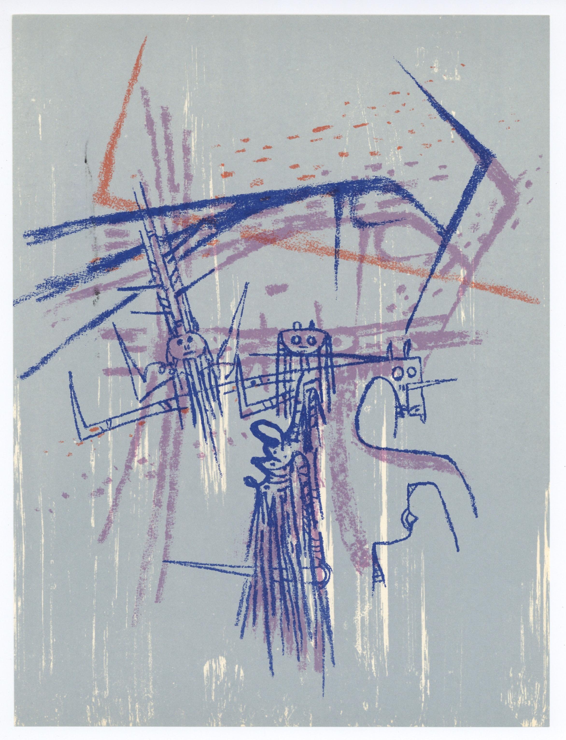 Figurative Print di Wifredo Lam - "Les affinites ambigues" litografia originale