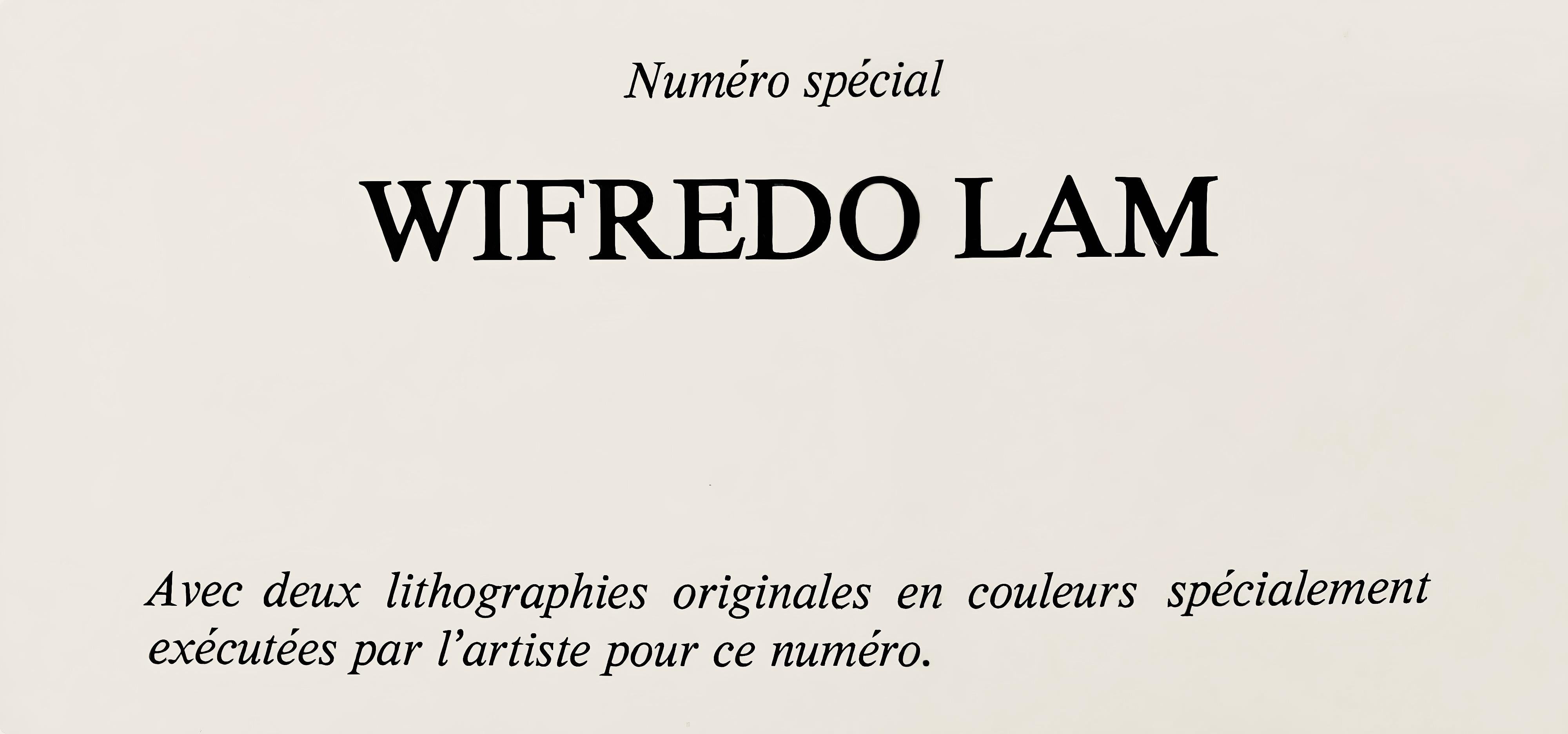 Lithograph on vélin paper. Paper Size: 12.4 x 9.65 inches. Inscription: Unsigned and unnumbered, as issued. Catalogue raisonné references: Tonneau-Ryckelynck, Dominique, et al. Wilfredo Lam : Oeuvre Grave et Lithographie Catalogue Raisonne. Musee de