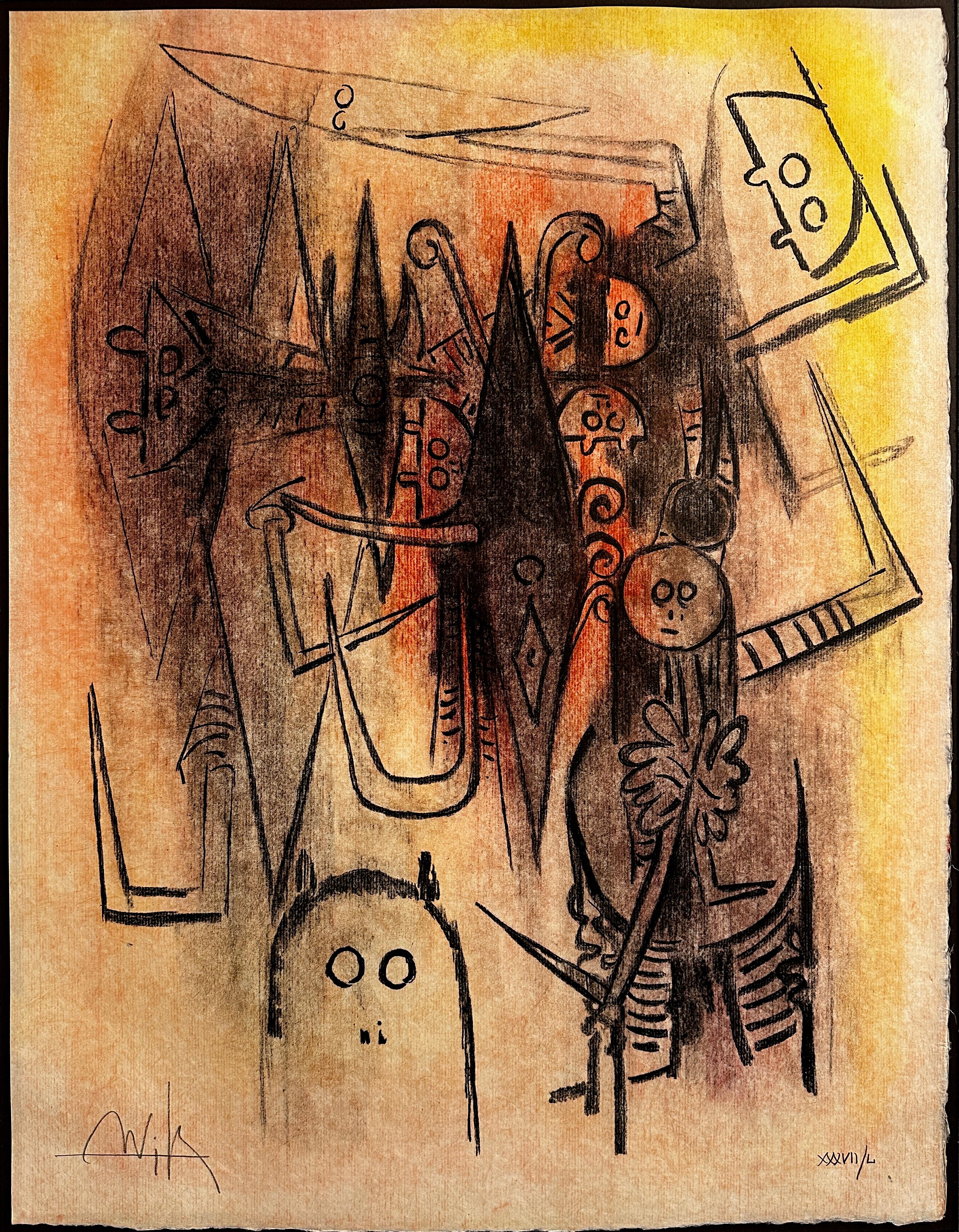 Pleni Luna Complete Suitę - Surrealist Print by Wifredo Lam