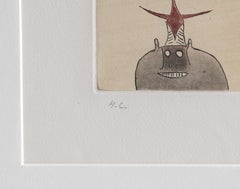 Sans Titre (7906), Signed Surrealist Aquatint Etching on Arches by Wifredo Lam