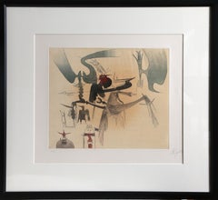 Sans Titre (7906), Signed Surrealist Aquatint Etching on Arches by Wifredo Lam