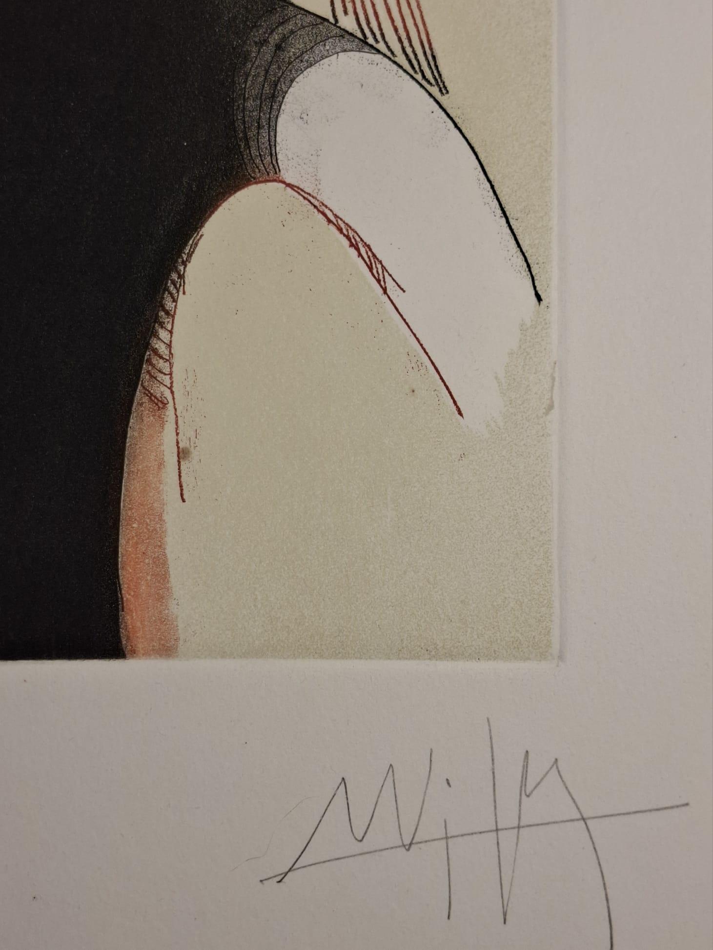Sinned - Beige Abstract Print par Wifredo Lam