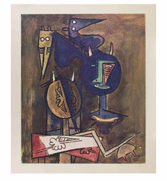 Untitled – Lithographie von Wifredo Lam – 1970er Jahre