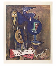 Litografia senza titolo, stile surrealista, anni ’70, tiratura di 150 esemplari