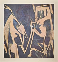 Untitled – Lithographie von Wifredo Lam – 1970er Jahre