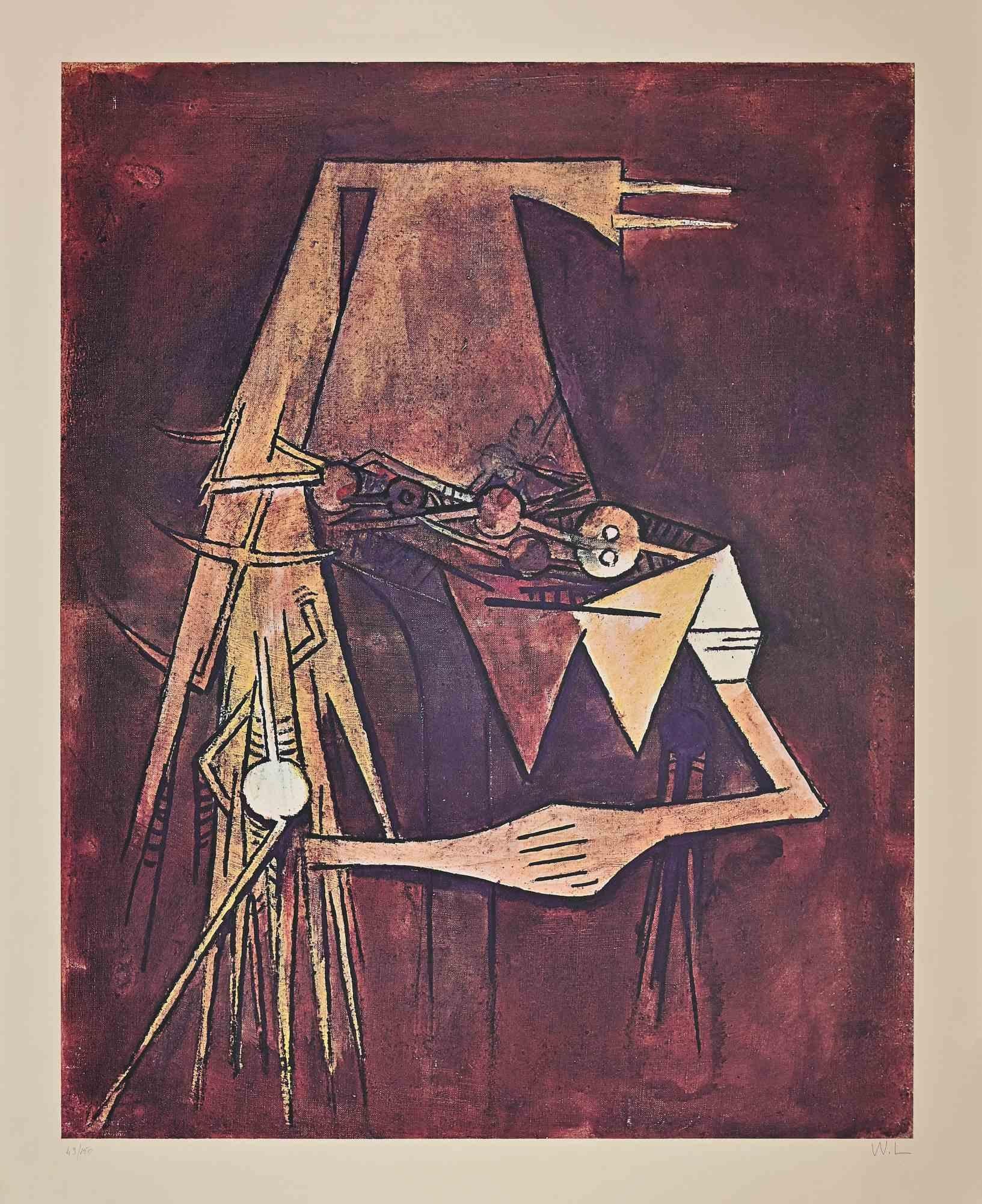 Pas de titre  est une litographie réalisée par Wifredo Lam dans les années 1970. 

Monogrammé à la main dans la marge inférieure droite avec le timbre sec original de la Galleria Nuovo Sagittario, Milan. 

Edition numéro 49/150.

Bonnes