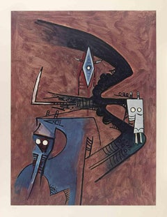 Senza titolo - Litografia di Wifredo Lam - Anni '1970