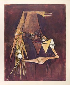 Senza titolo - Litografia di Wifredo Lam - Anni '1970