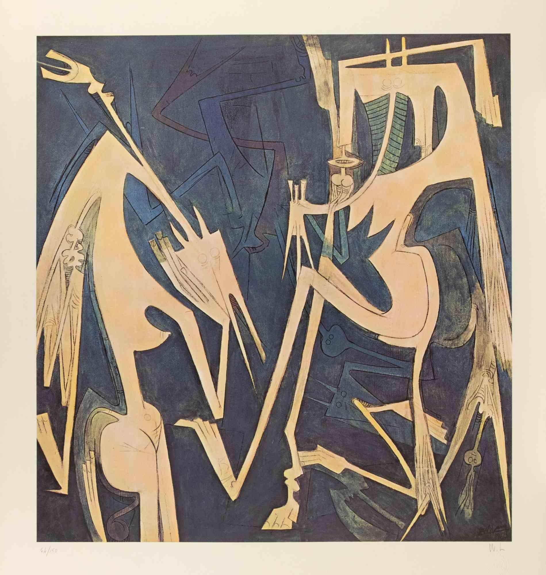Untitled - Lithograph by Wifredo Lam - 1970s