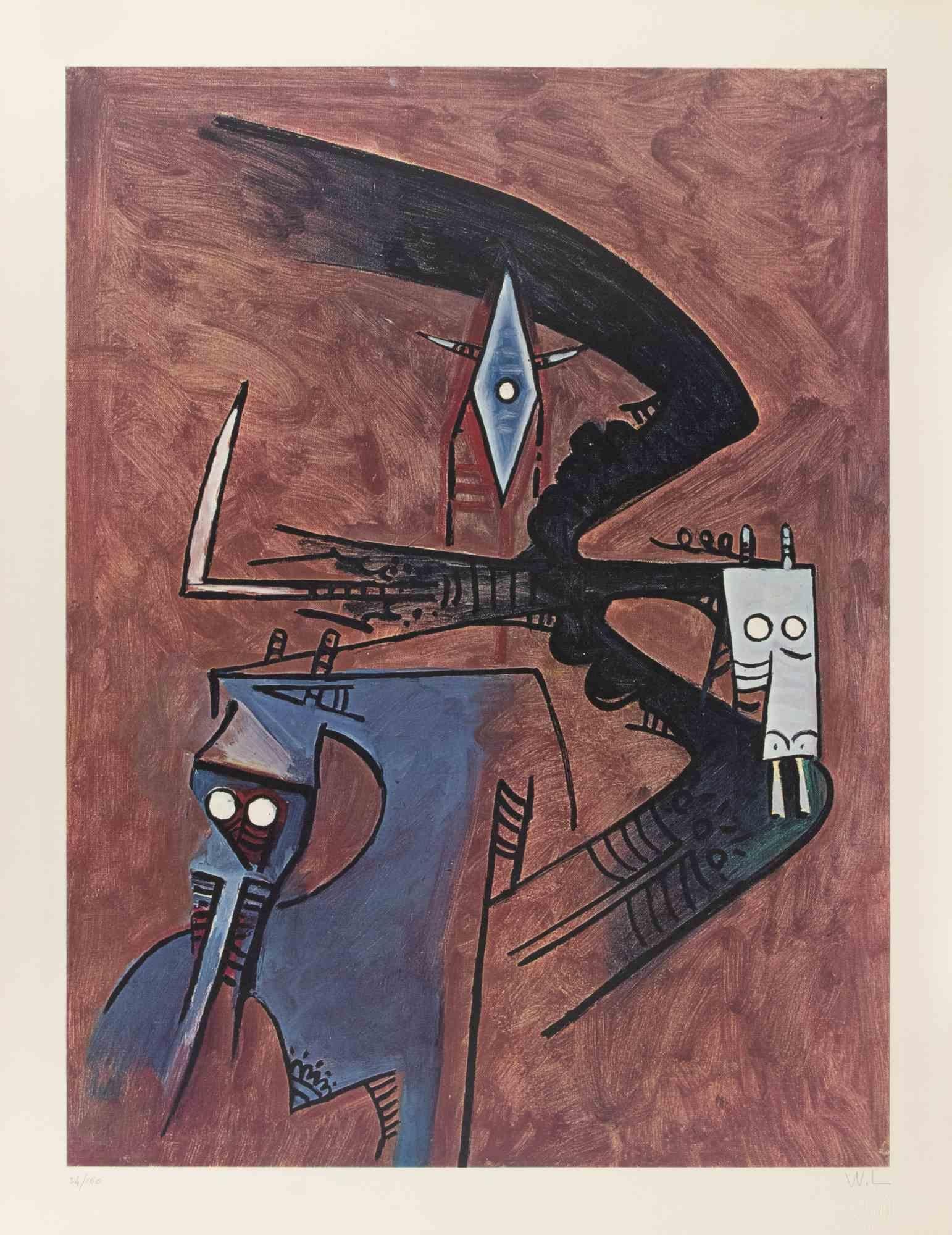 Untitled - Lithograph by Wifredo Lam - 1970s