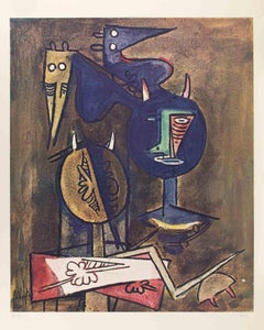 Litografia senza titolo, stile surrealista, anni ’70, tiratura di 150 esemplari