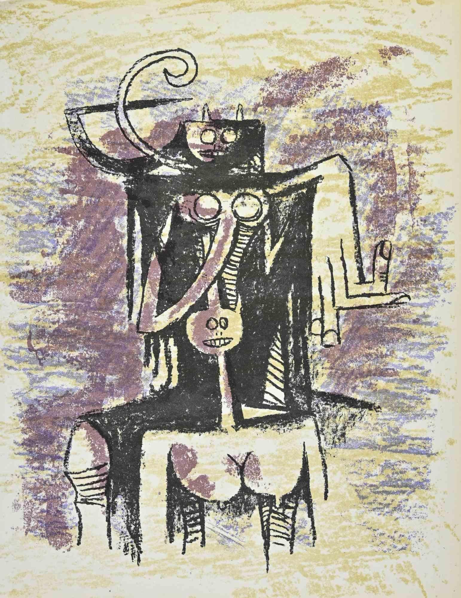 Untitled  is an artwork realized by the Cuban Surrealist artist Wifredo Lam (1902-1982).

This is a color lithograph on wove paper, properly edited by the French magazine XXe Siécle , and published on the Panorama 74 - Le Surréalisme II , number