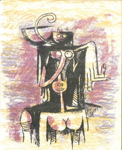 Untitled - Original Lithograph by Wifredo Lam - 1974