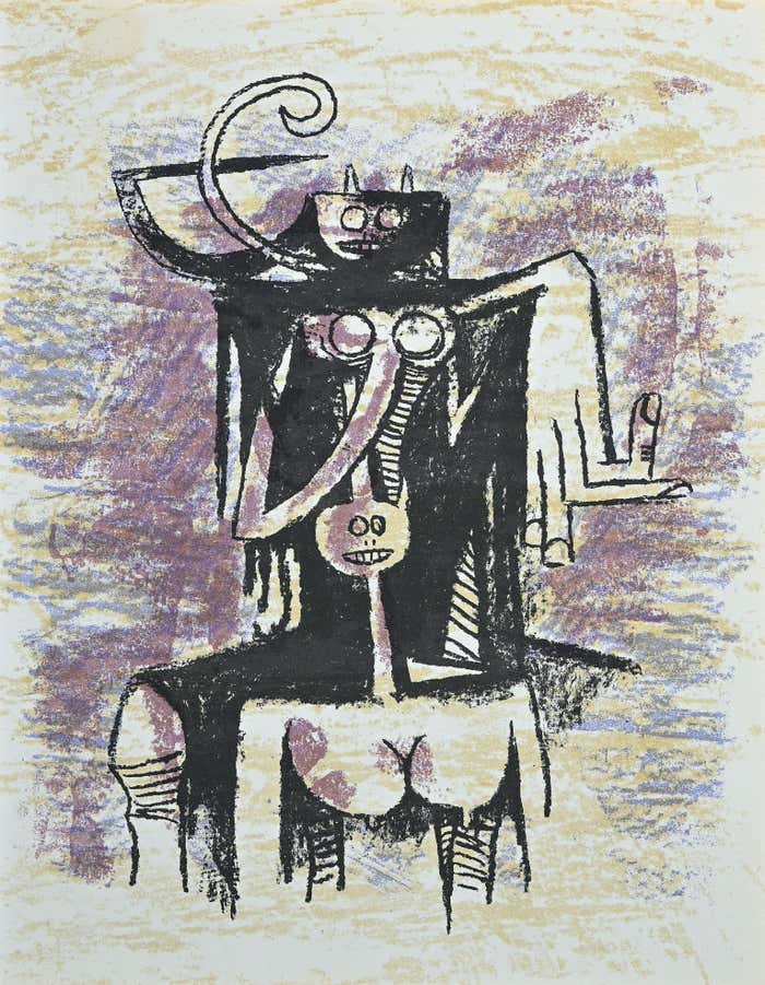Wifredo Lam - Untitled - Original Lithograph by Wifredo Lam - 1974 at ...