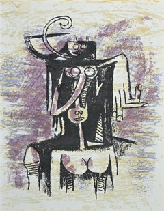 Untitled - Original Lithograph by Wifredo Lam - 1974