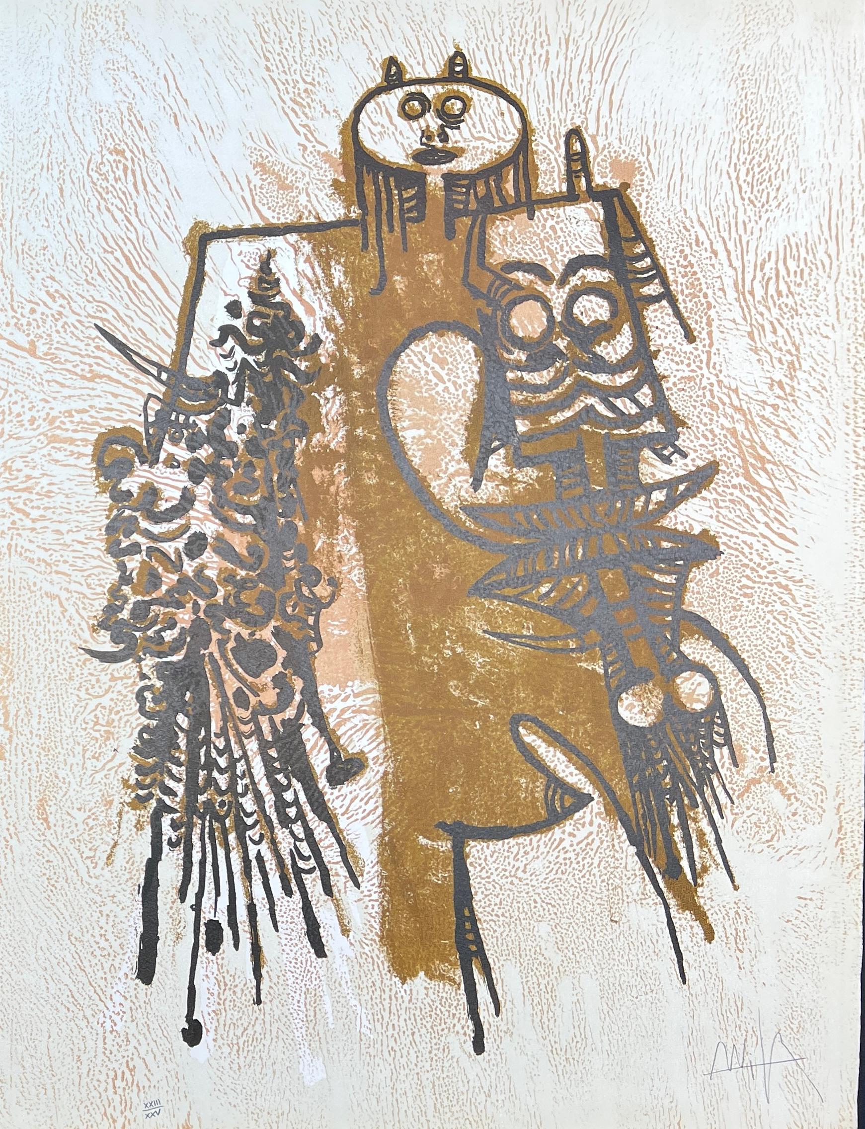Wifredo Lam (1902-1982) - Farblithographie auf Hahnemühle-Papier - 1974 im Angebot 1