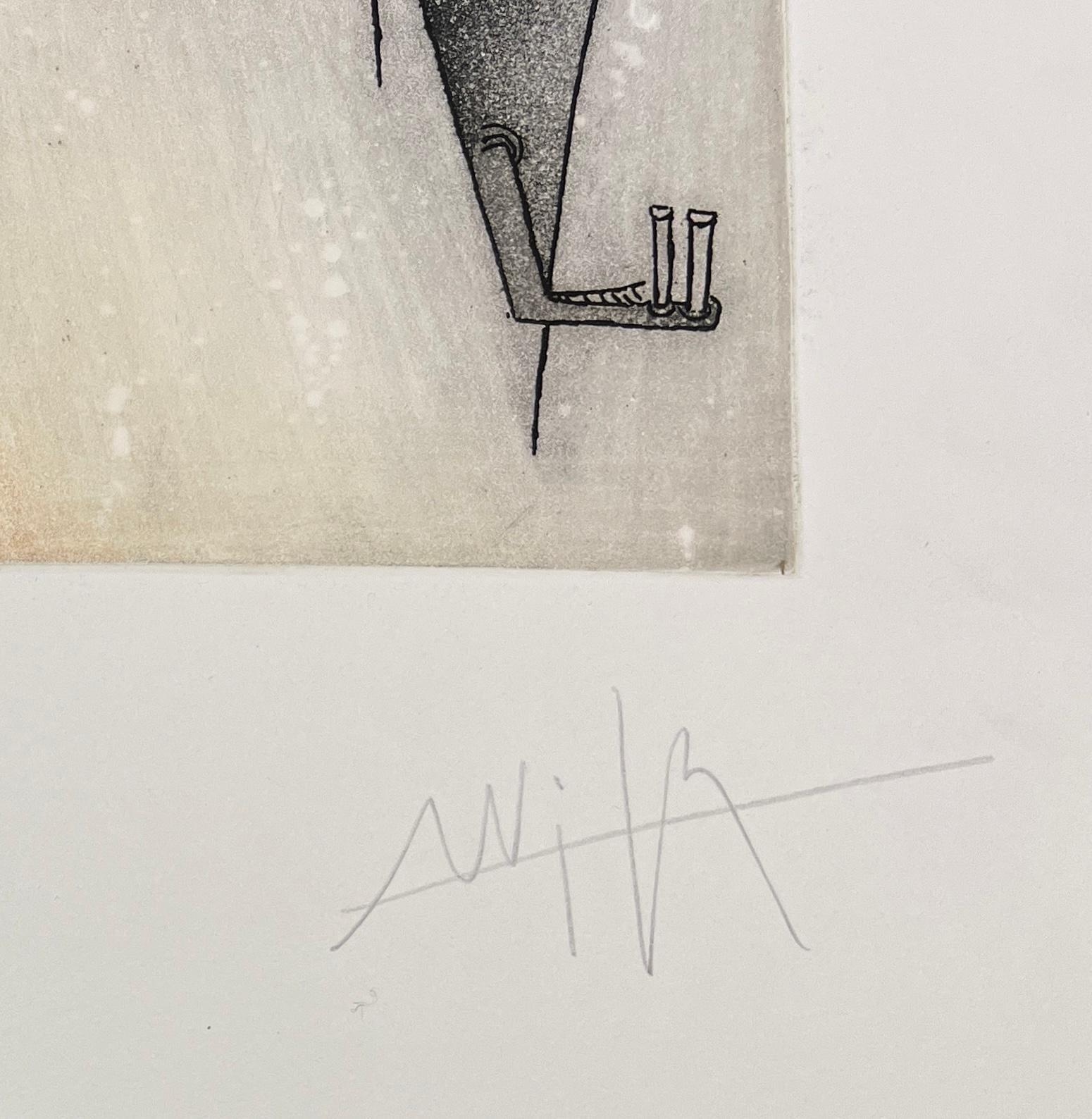 Wifredo Lam (1902-1982) - Aguafuerte coloreado y aguatinta - 1966 3