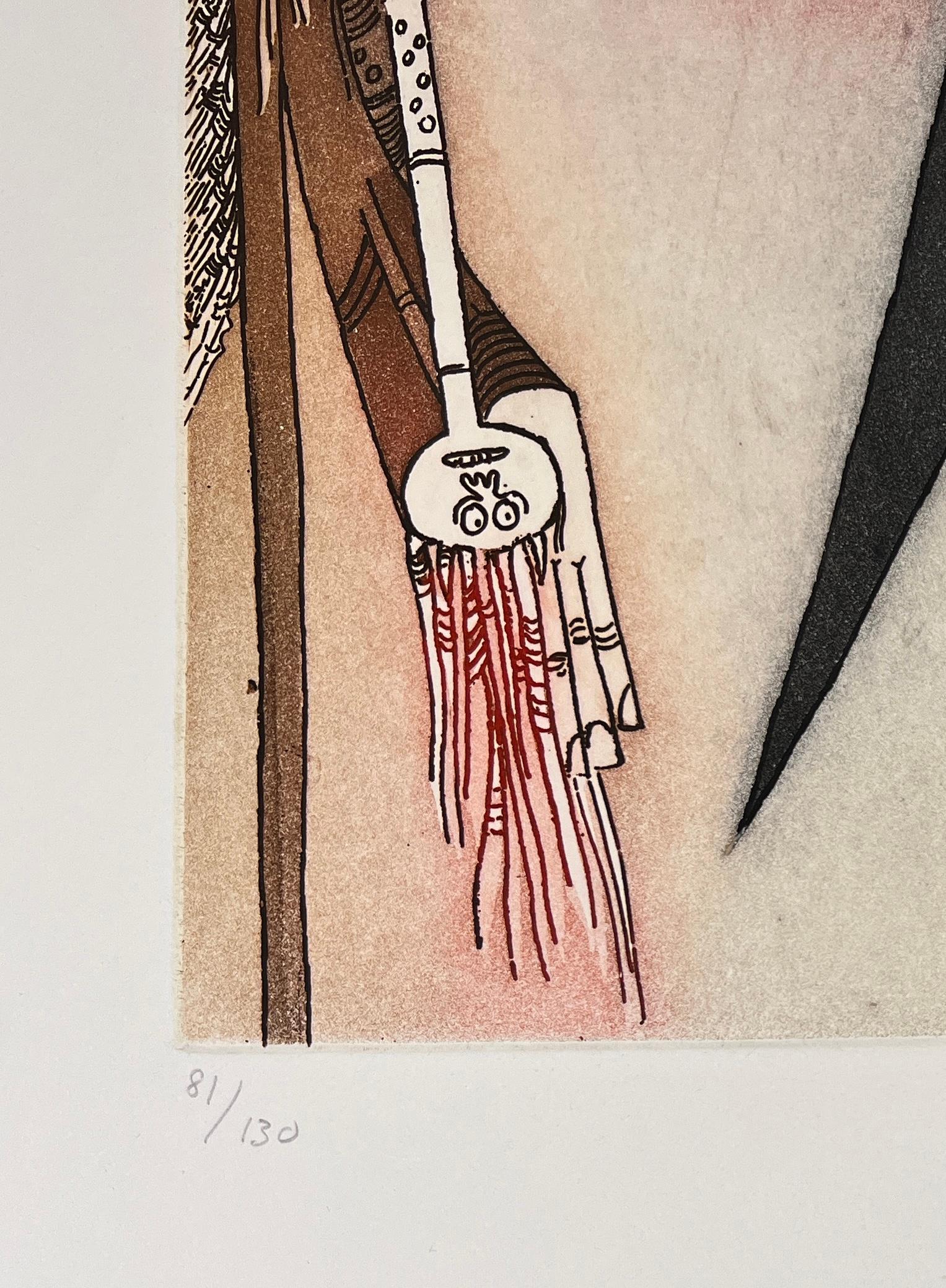 Wifredo Lam (1902-1982) - Coloured etching and aquatint - 1966 For Sale 4