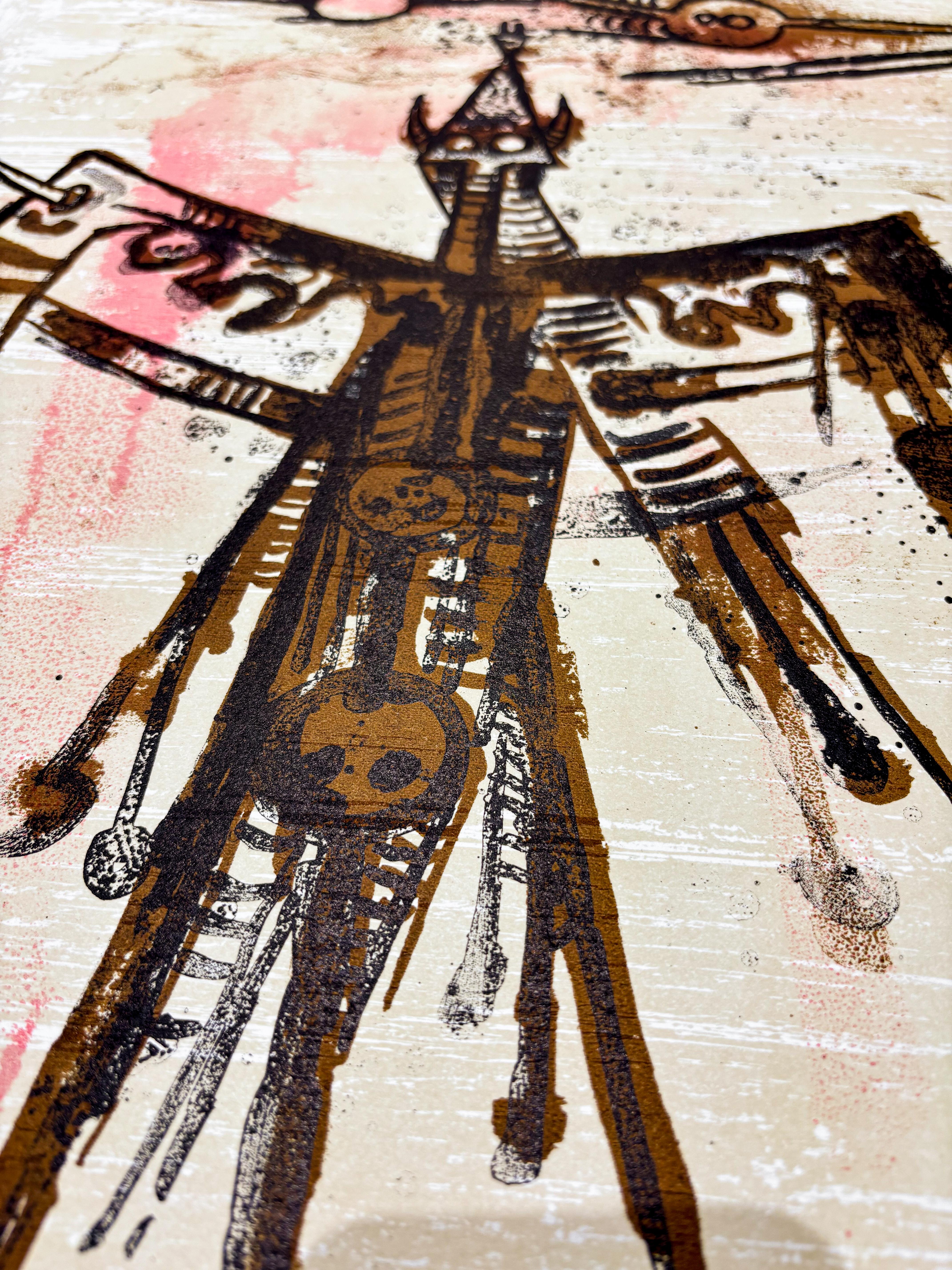 Wifredo Lam (1902-1982) – Untitled – Color lithograph – 1970 For Sale 2