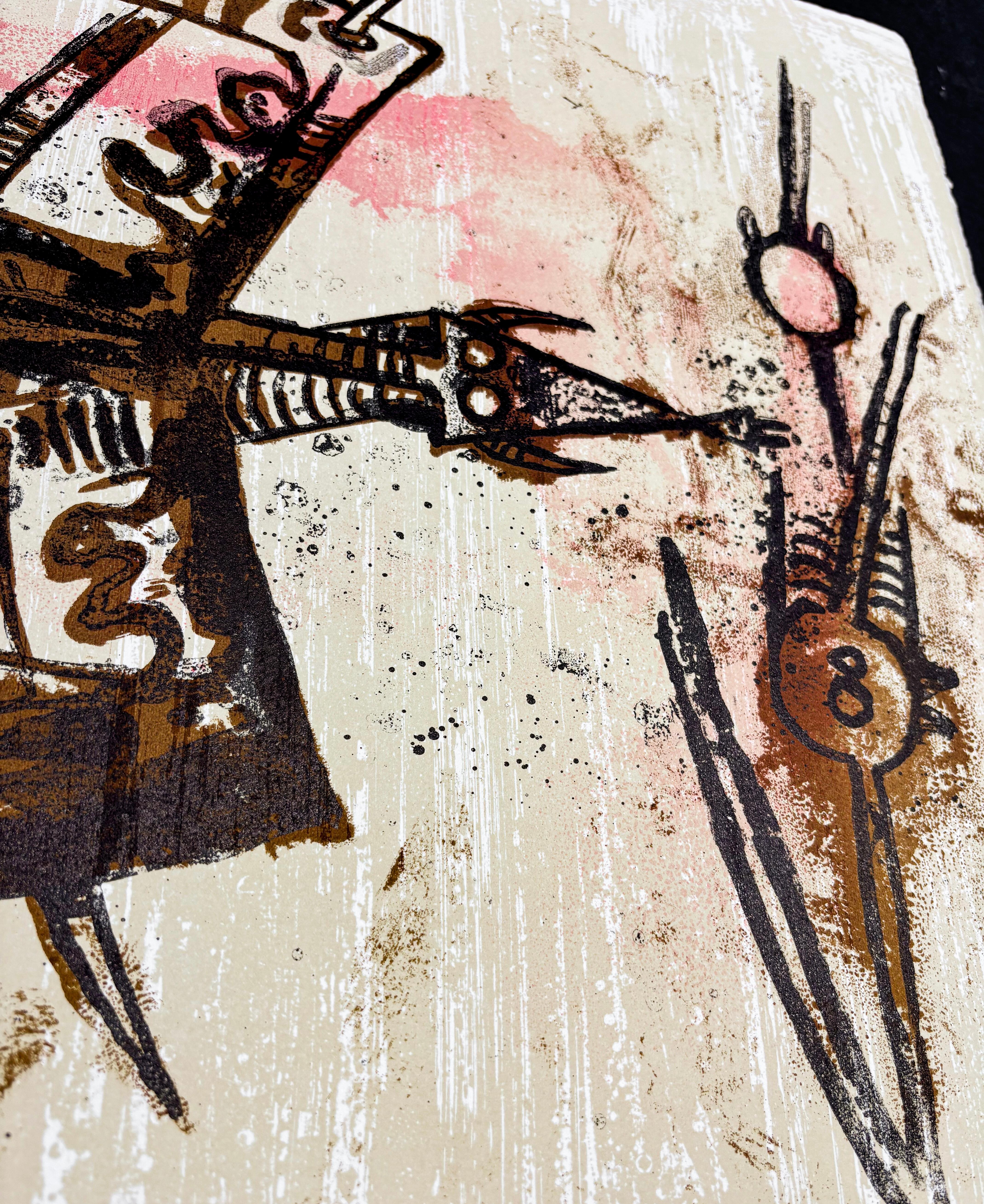 Wifredo Lam (1902-1982) – Untitled – Color lithograph – 1970 For Sale 4
