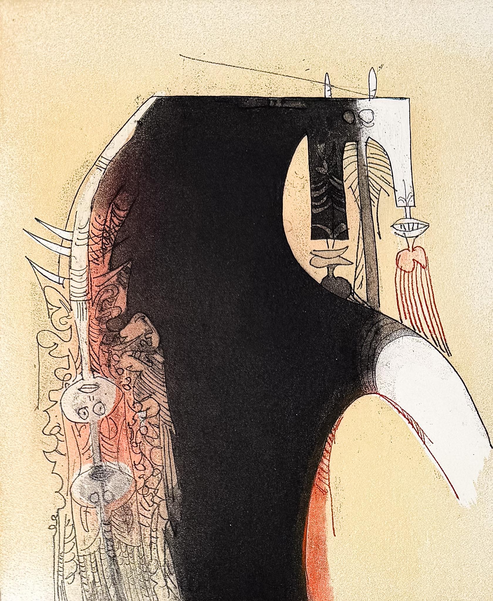 Wifredo Lam (1902–1982) - Untitled - Coloured etching and aquatint - 1966