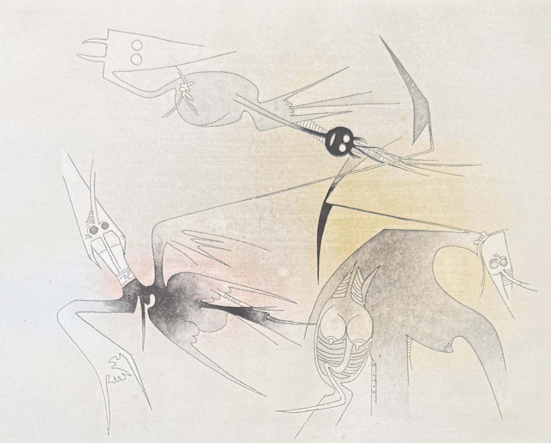 Wifredo Lam (1902–1982) - Untitled from ''Visible Invisible'' folder - Aquatint For Sale 2