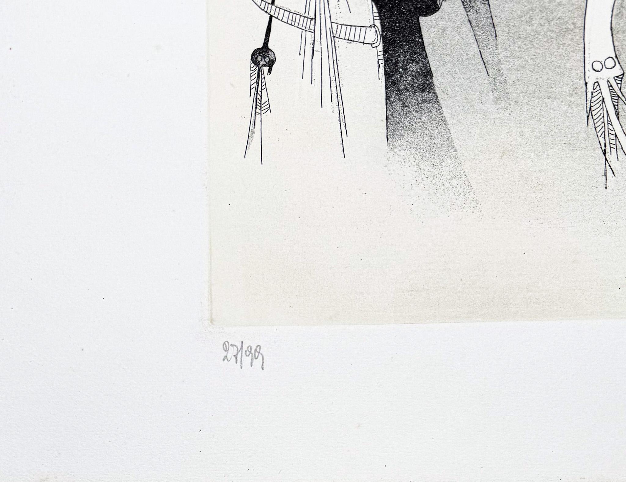 Wifredo Lam (1902–1982) - Untitled from ''Visible Invisible'' folder - Aquatint For Sale 3