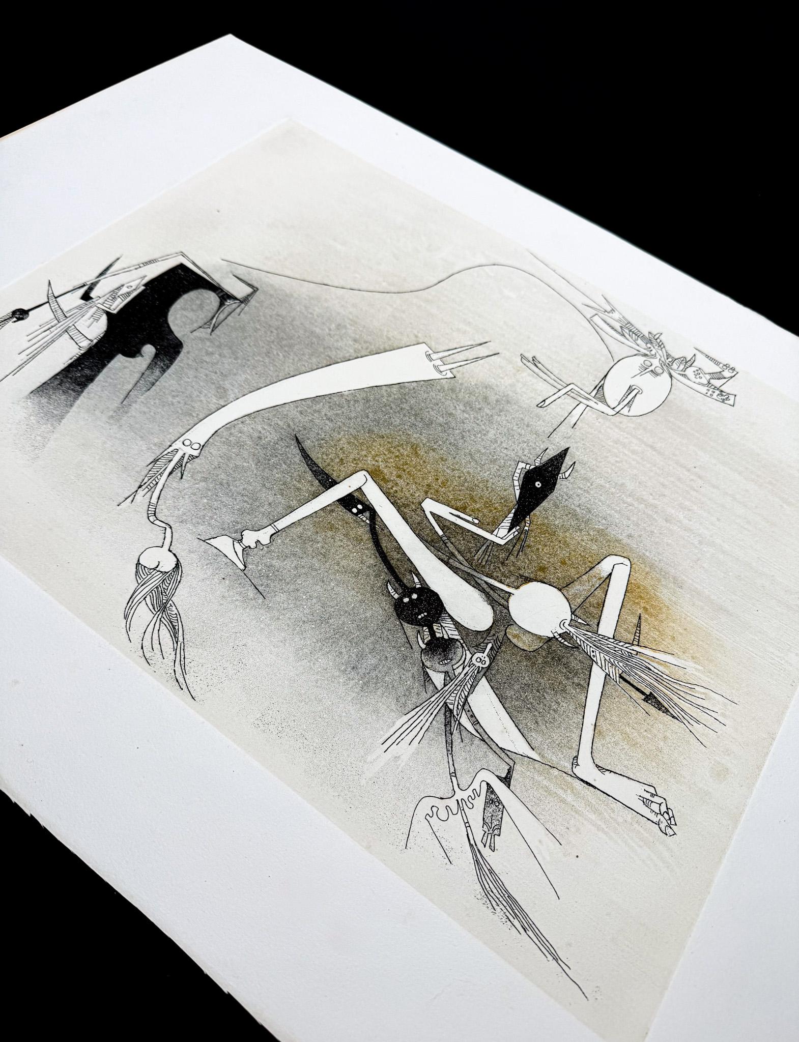 Wifredo Lam (1902–1982) - Untitled from ''Visible Invisible'' folder - Aquatint For Sale 5