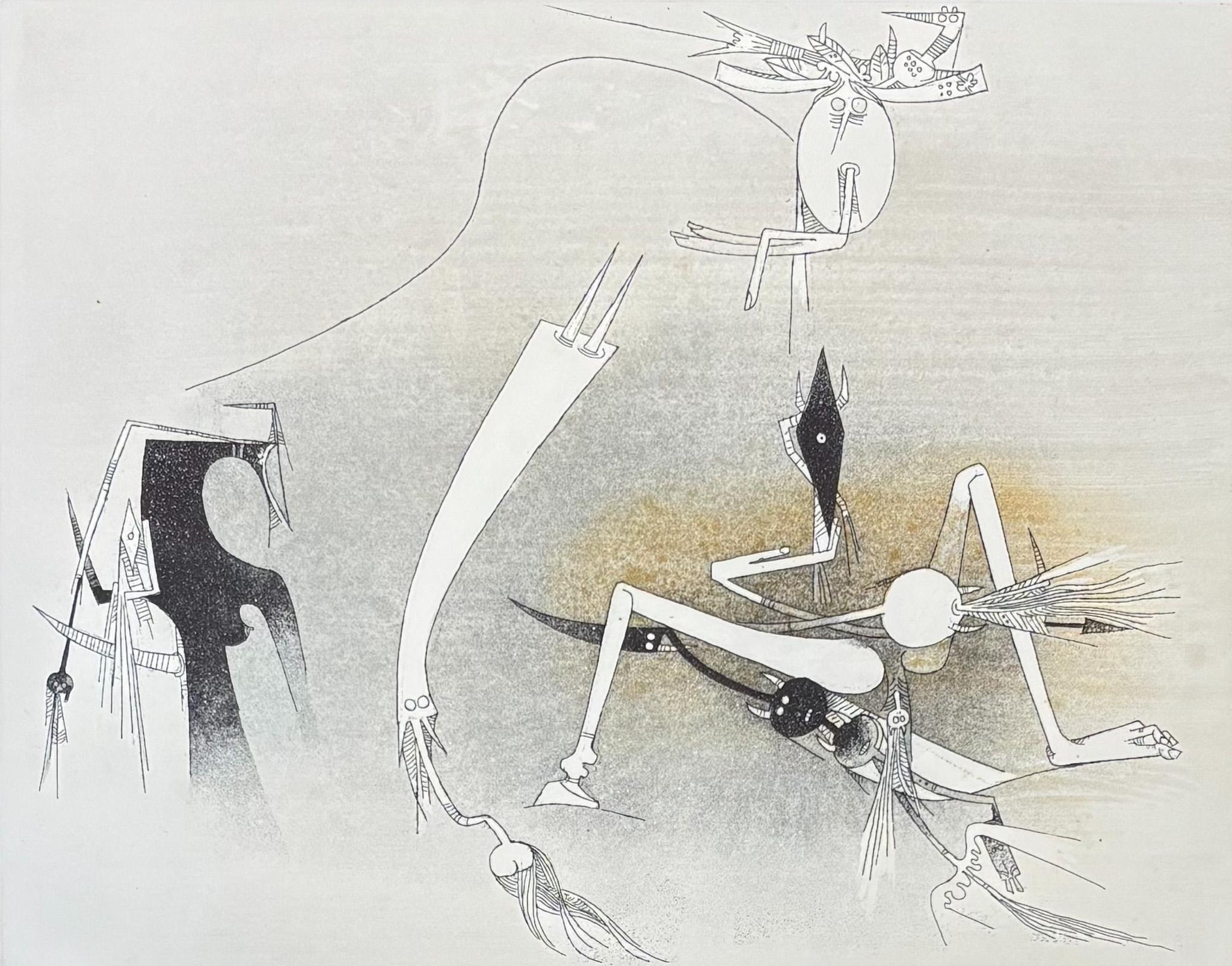 Wifredo Lam (1902-1982) - Sans titre du dossier ''Visible Invisible'' - Aquatinte en vente 6