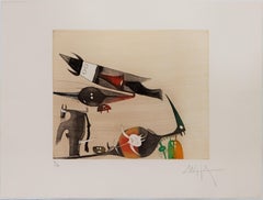 WIFREDO LAM, Lames de Lam 5, 1977 Catalogue Raisonne 370 etching cuban fine art