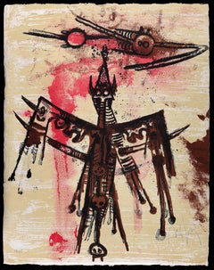 Lithographie de Wifredo Lam : El Circulo de Piedra