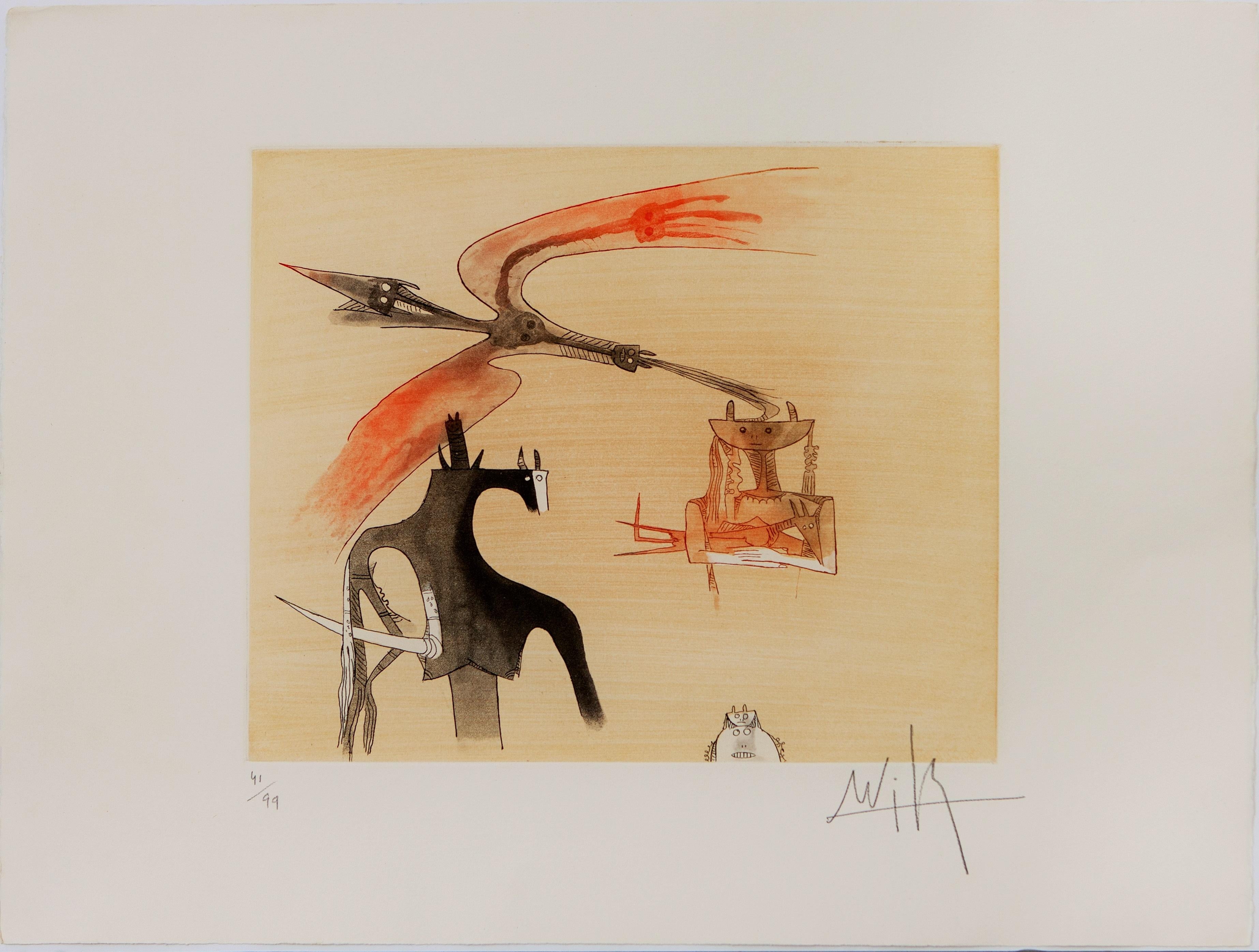 WIFREDO LAM Set of 7 Lames de Lam 1977 Cat Raisonne 366-372 HSigned Cuban Master For Sale 3