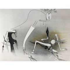 Wifredo Lam - Untitled From ”Visible Invisible” - Hand-Signed, 1972