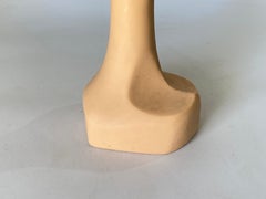 Porte-perruque ou porte-chapeau 1970 Vintage, Sculpture Visage Femme Tête France, Marron