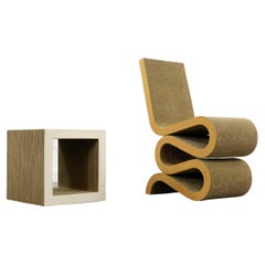 Chaise et table basse Wiggle de Frank O. Gehry pour Vitra de la srie Easy Edges