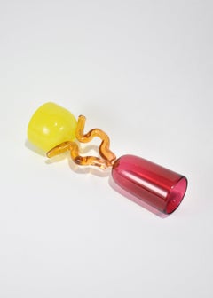 Wiggle Goblet in Yellow / Fuchsia