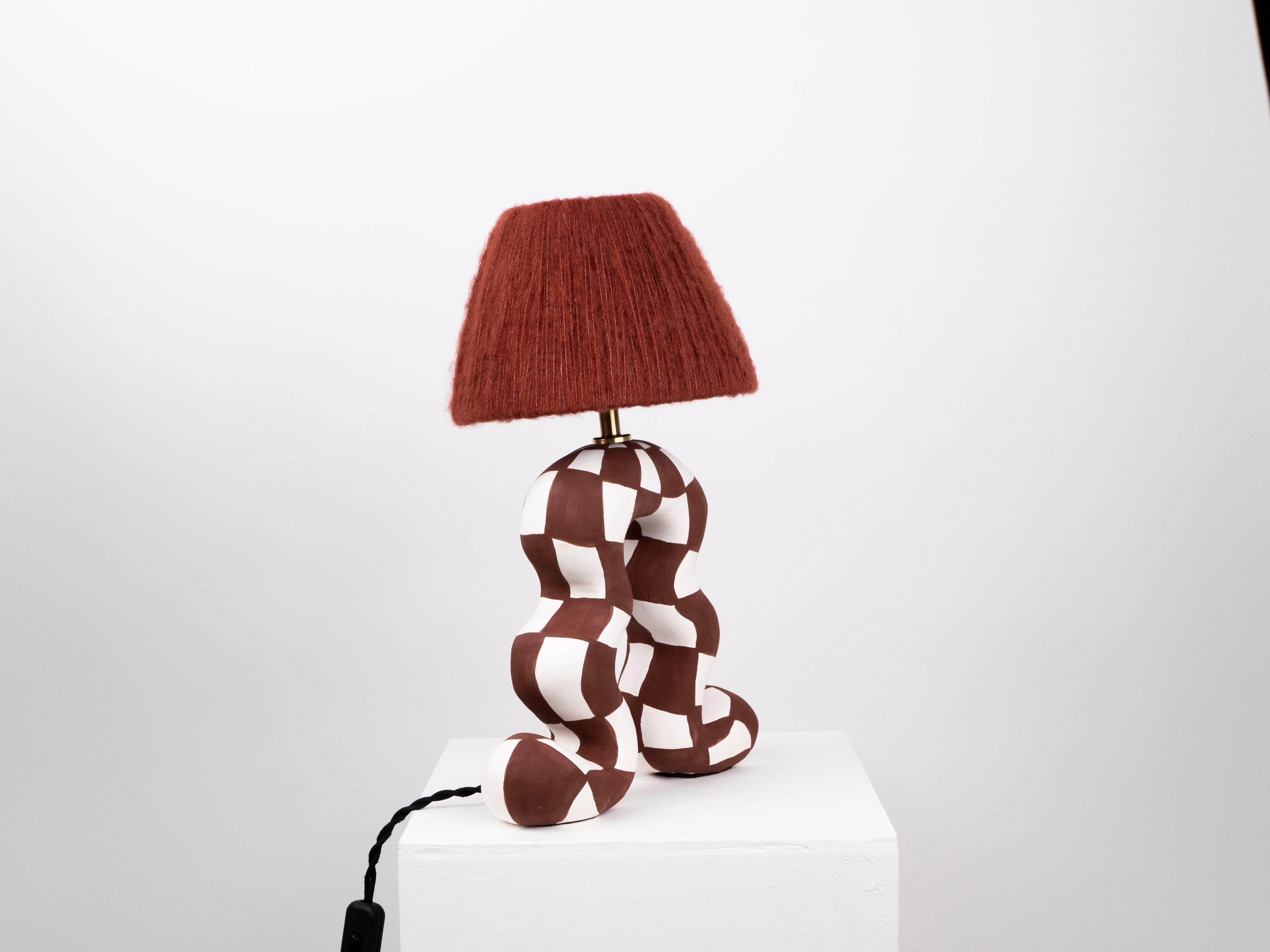 Glazed 'Wiggle' Table Lamp For Sale