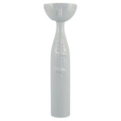 Wiinblad for Rosenthal, Germany, Tall Vase in White Porcelain, 1980s Wiinblad for Rosenthal, Germany, Tall Vase in White Porcelain, 1980s