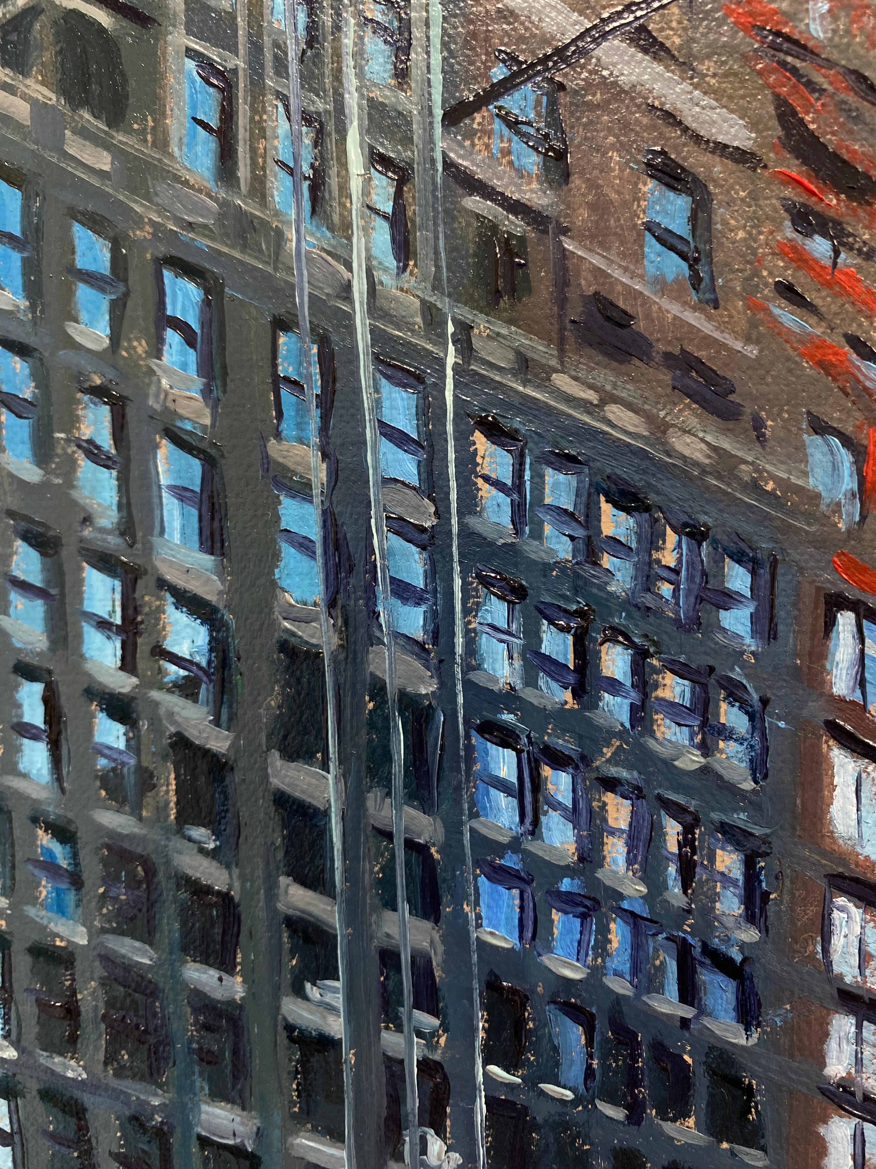Broadway Manhattan - Zeitgenössische realistische Malerei des 21. Jahrhunderts von New York im Angebot 6