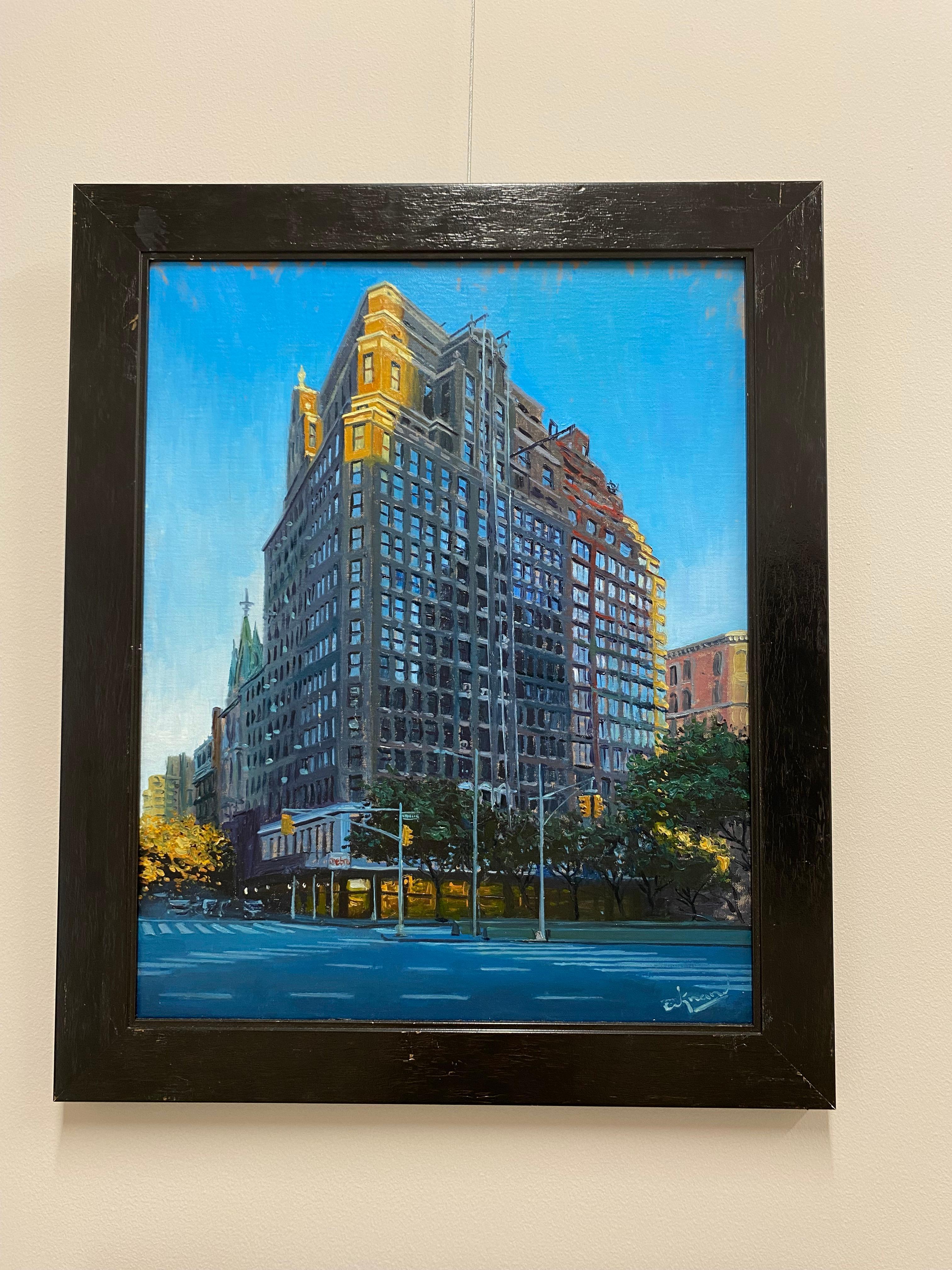 Broadway Manhattan - Zeitgenössische realistische Malerei des 21. Jahrhunderts von New York – Painting von Wijnand Driessen