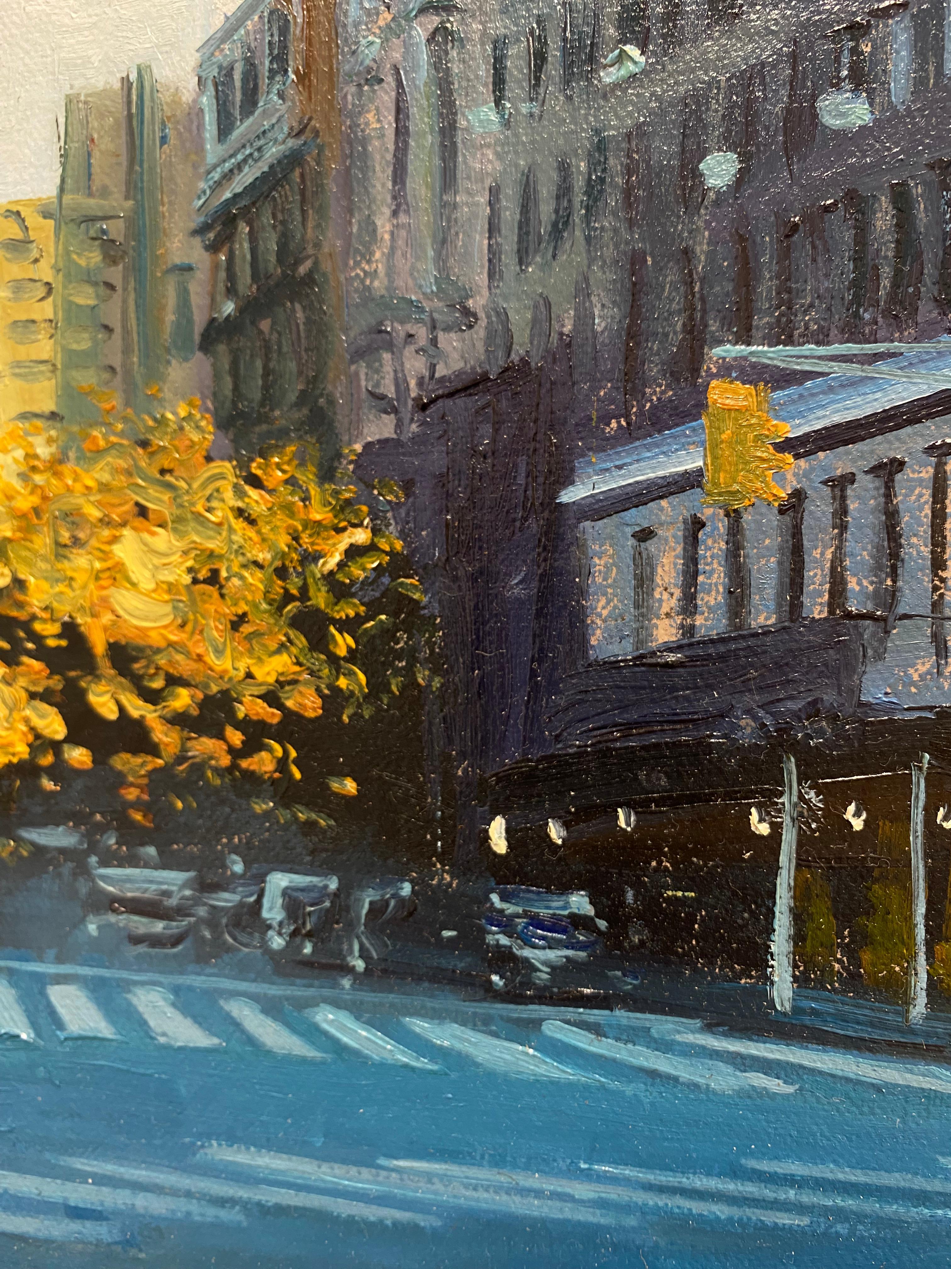 Broadway Manhattan - Zeitgenössische realistische Malerei des 21. Jahrhunderts von New York im Angebot 2