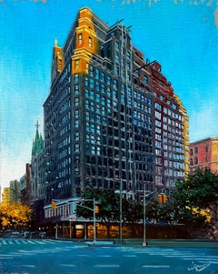 Broadway Manhattan - 21st Century contemporary realistic painting of New York