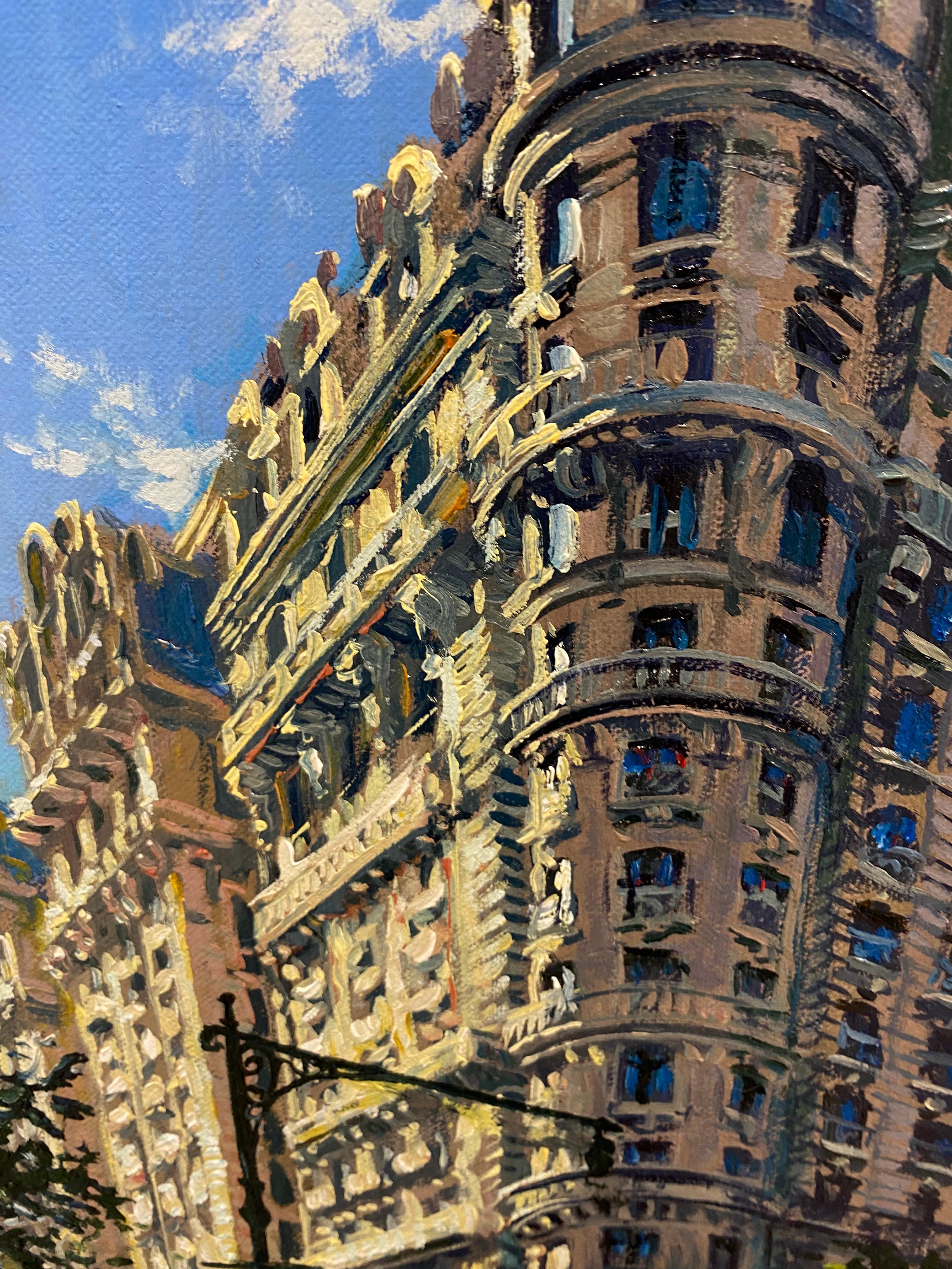 Broadway West New York - pittura realistica contemporanea del 21° secolo in vendita 1